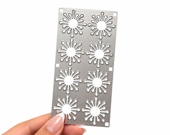Flower Centers Metal Thinlit Cutting Die, Metal Cutting Mold, Cuts 8 at Once, Paper Flower Craft Die, Cardstock Cutting Die, Paper Flowers