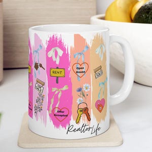 Real Estate Coffee Mug, Brushstrokes Coffee Cup, Perfect for Homeowners, Realtors, or Housewarming Gifts, Sold & For Sale Designs