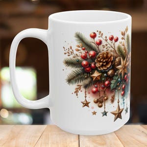 Christmas Garland Mug: Festive Holiday Hot Chocolate Cup