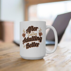 Coffee Ceramic Mug, Large Coffee Lover,  Big Coffee Cup, coffee mug big, diner coffee mug, huge coffee cup, aesthetic coffee mug