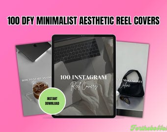 100 minimalistische Instagram-Rollenabdeckungen | Vorlagen (Digitaler Download)