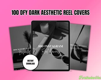 100 dunkle Instagram Reel Covers, Vorlagen (Digitaler Download