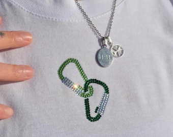 Rhinestone Carabiner Fitted Baby Tee: LGBTQ Pride Y2K Top
