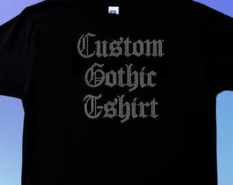 Custom Rhinestone Oversized T Shirt: Gothic LGBTQ+ Pride Top