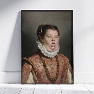 Funny Bathroom Poster, Funny Lady poster,Lady Smell Stinky Face Poster, Digital Print