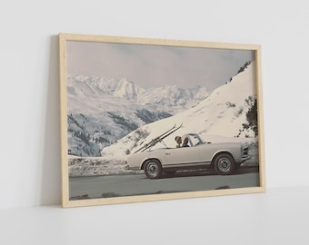 Vintage, Retro, Luxury, Fashion Ski Photo Print, Wall Art, Ski Poster, House Wall Decor, Ski Home Decor, Winter Wall Decor, vintage Poster