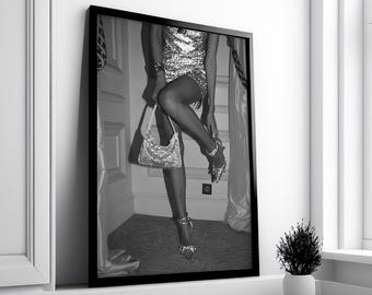Luxury Fashion Trendy Print, High Heels Print, Black And White, High Fashion Poster, Hypebeast Room Decor, Feminist Poster, Chic Wall Art
