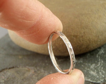 Sterling Silver Hammered Band