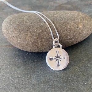 Compass Necklace , Not all who wander are lost