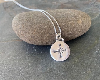 Compass Necklace , Not all who wander are lost