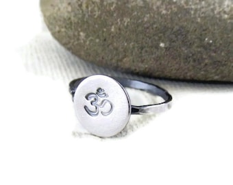 Sterling Silver Ohm Ring