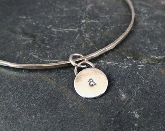 Personalized Sterling Silver Charm Bracelet, Initial Charm, Mothers bracelet