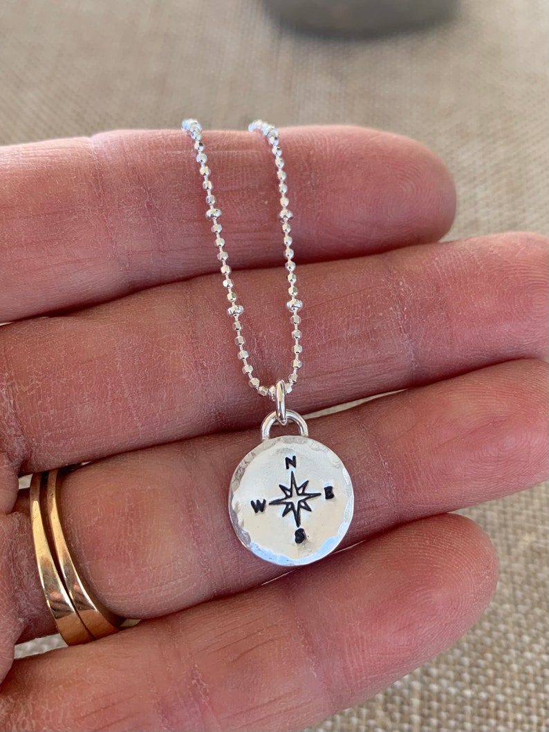 Compass Necklace , Not all who wander are lost image 3