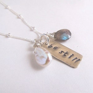 Be Still Necklace Inspirational Necklace graduation gift image 5