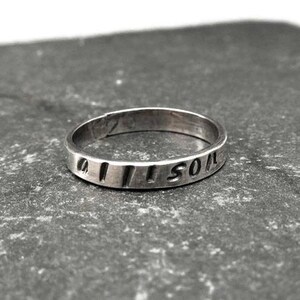 Stackable Name Rings, custom ring, Sterling Silver Name Ring, custom stacking ring image 4