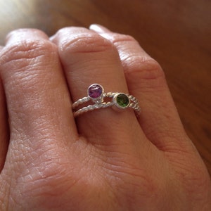 Gemstone Stacking Ring, Mothers Ring, Birthstone Ring image 5