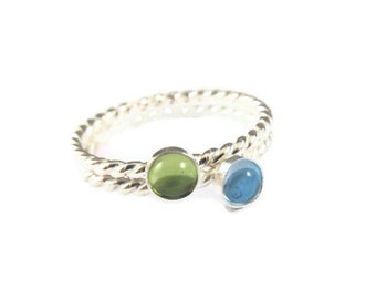 Mothers Ring -Birthstone Ring - Stacking Ring