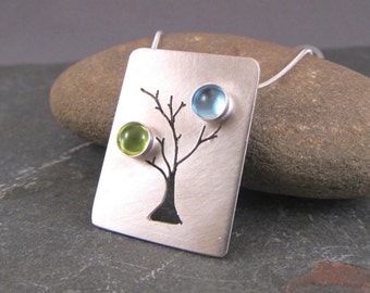 Birthstone Necklace - Custom Family Tree Necklace - Mothers Birthstone Necklace