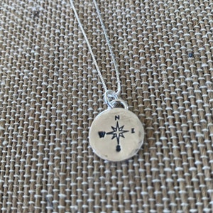 Compass Necklace , Not all who wander are lost image 2