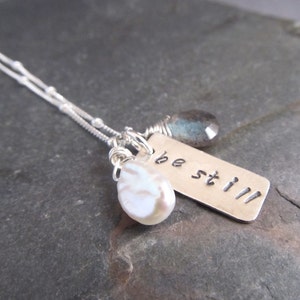 Be Still Necklace Inspirational Necklace graduation gift image 2