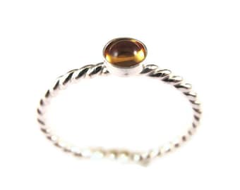 Gemstone, Sterling Silver Birthstone, Mothers Ring, Stacking, Custom