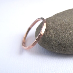 Rose Gold Band, Wedding Band, Stacking Ring, thin band