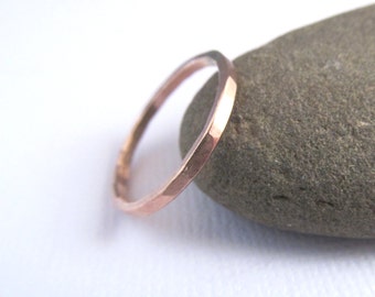 Rose Gold Band, Wedding Band, Stacking Ring, thin band