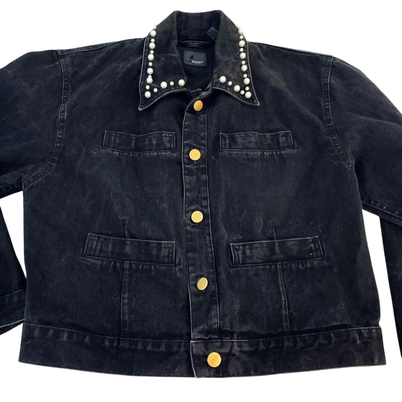 Vintage 1990's Jacket // Retro Black Liz Claiborne Pearl