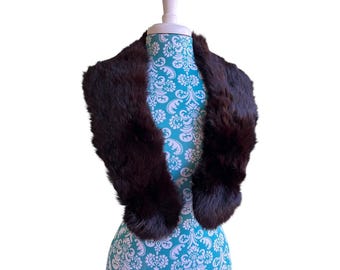 Vintage Brown Mink Fur Collar // Multi Purpose Stole