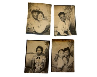 Vintage 1940’s African American Photo WWll Military Couple :Lot Of 4 Pictures