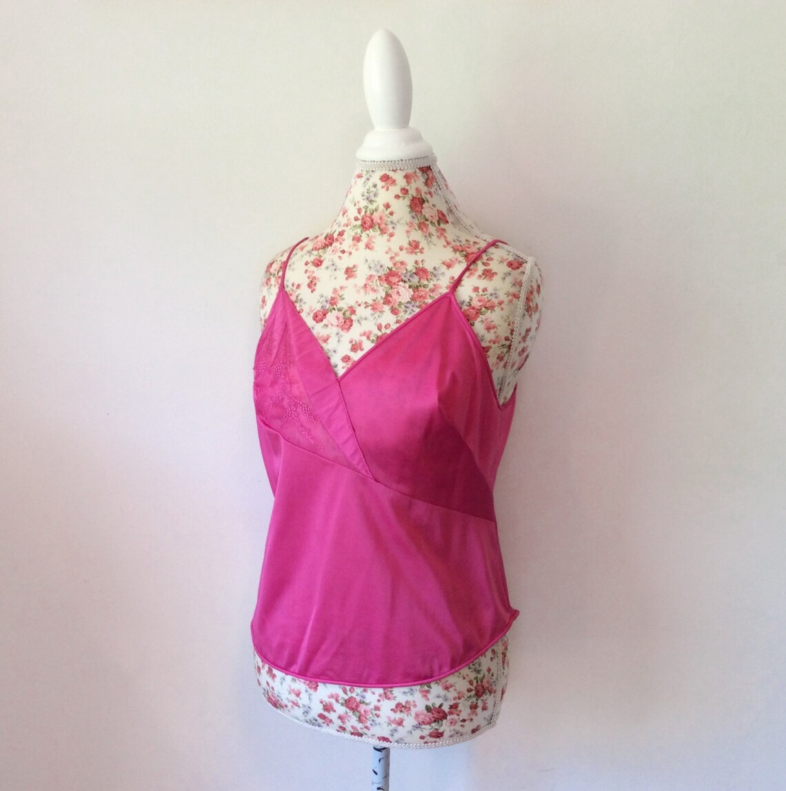 Vintage Pink Camisole // 80's Lingerie// 1980's | Etsy
