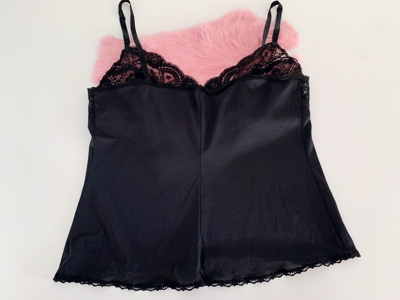 Vintage Black Camisole // Vassarette Lace Lingerie 36 image 2