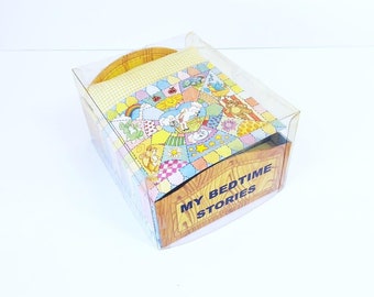 Vintage Boxed Set Of Books // Bedtime Story Book With Mini Bed Pillow