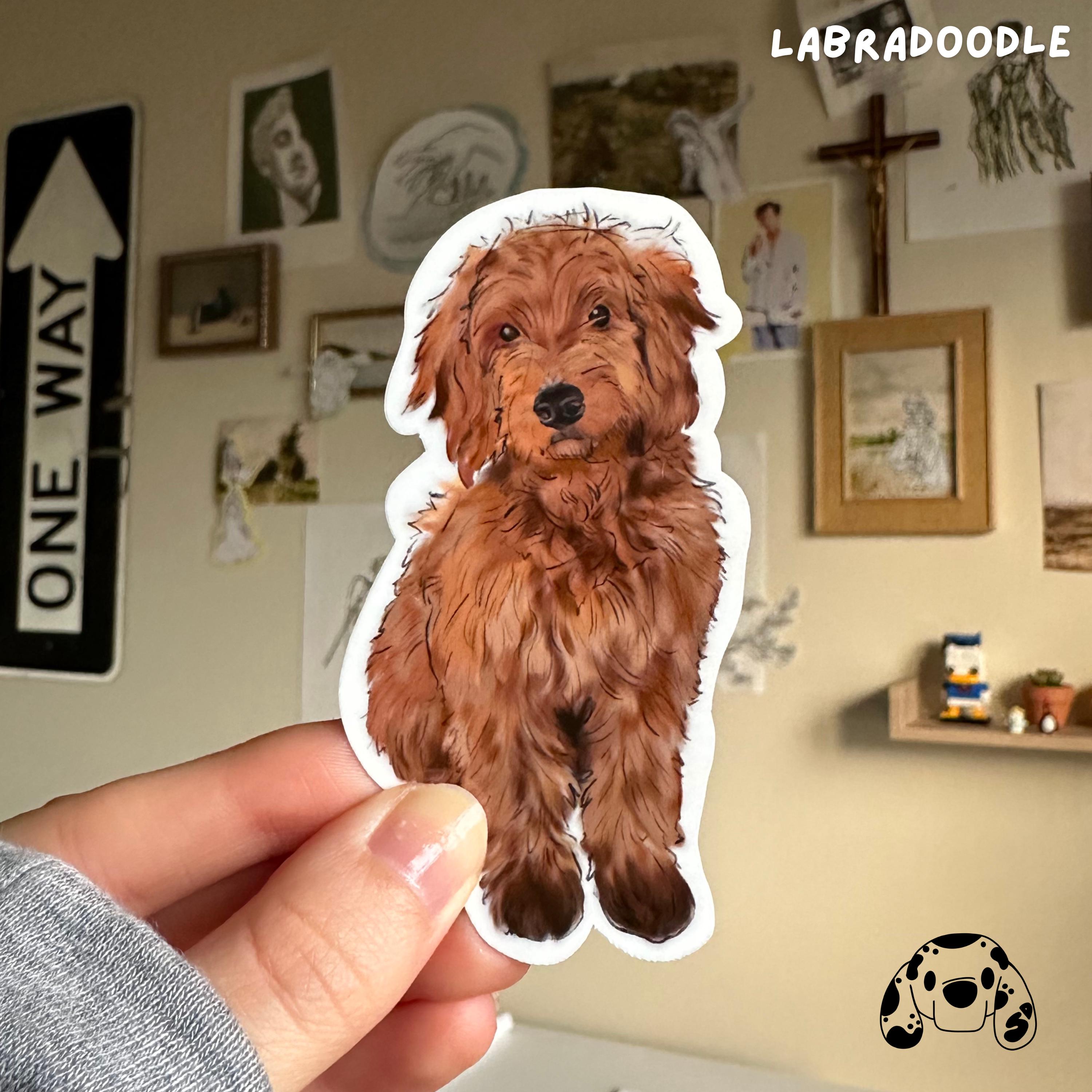 Labradoodle Puppy Sticker: Dog Vinyl Decal - Etsy