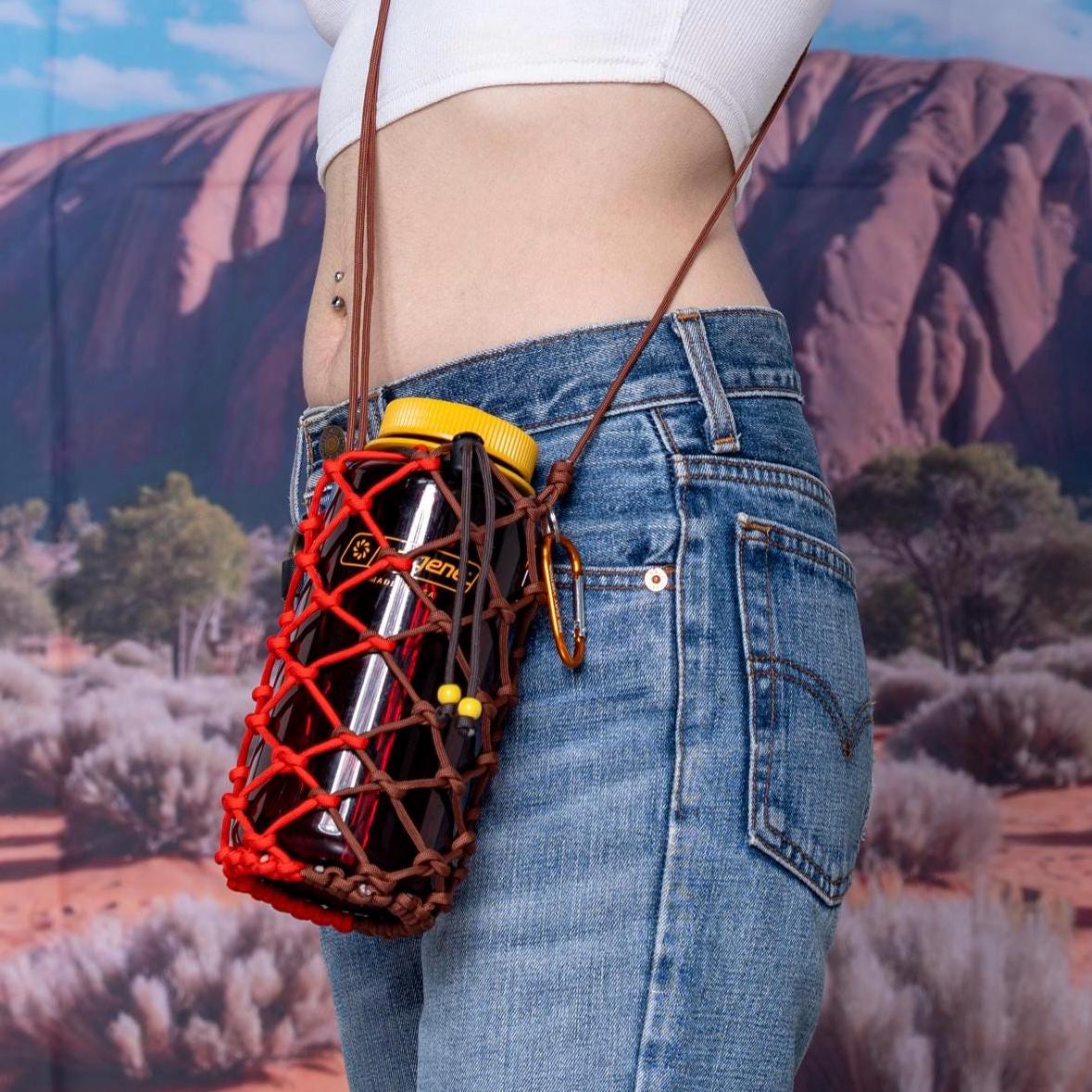 Durable Paracord Water Bottle Sling (32oz / 1L) | Handmade