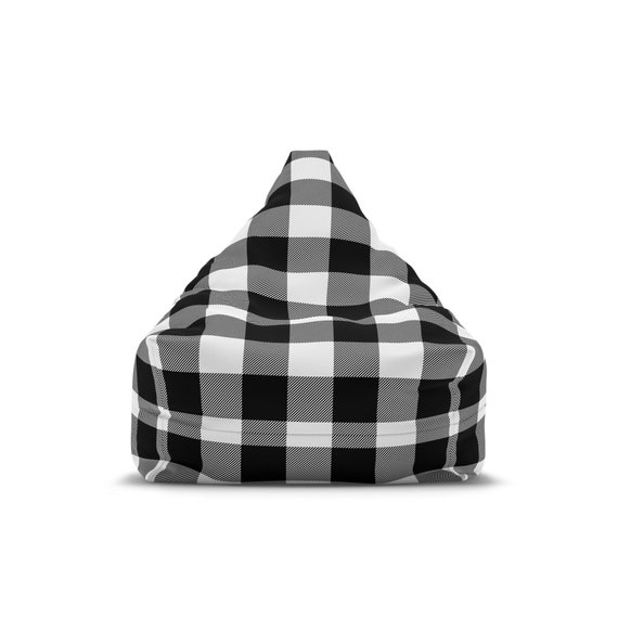 Buffalo plaid bean bag chair sale