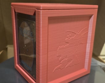 Custom Final Fantasy 6 MTG / TCG 100 Card Deckbox Commander EDH Window with Dice Command Zone Topper