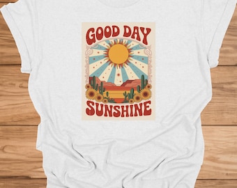 Good Day Sunshine Cotton Tee - Vintage Desert Graphic Shirt