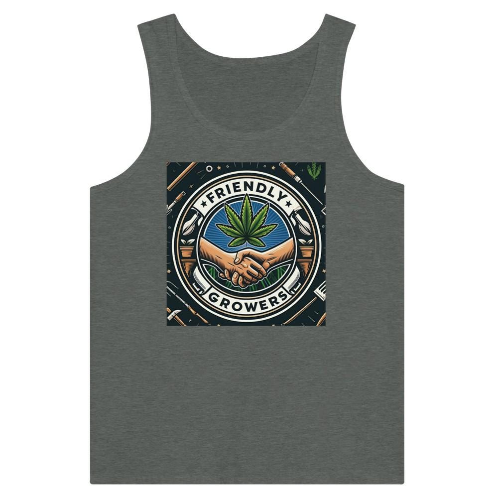 Débardeur Hippie 70's ALL YOU NEED IS WEED - Noir Taille 2XL - Coton - Style Stoner 420