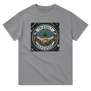The Friendly Grower Handshake Heavyweight Unisex Crewneck T-shirt | Gildan®