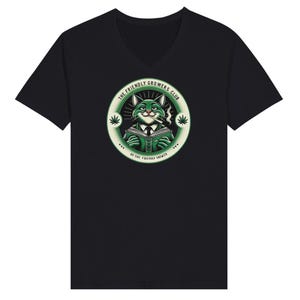 The Friendly Grower OG Cat V2 Logo Premium Unisex V-Neck T-shirt
