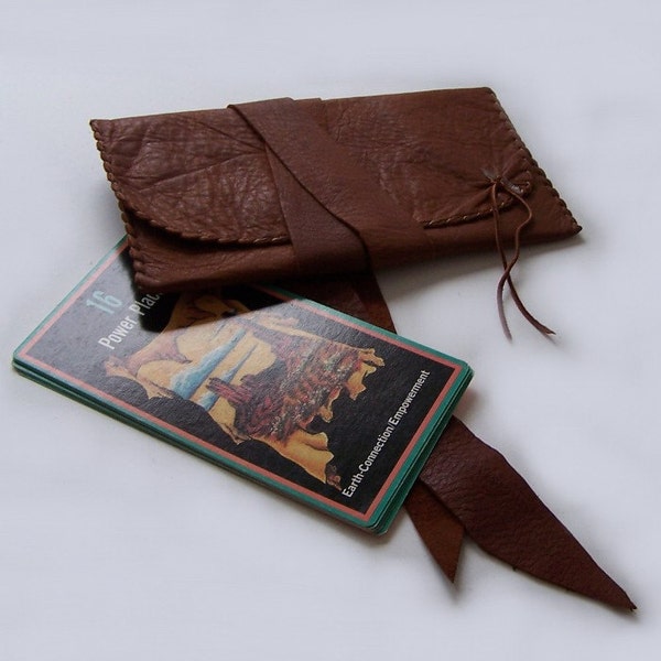 Leather Tarot Bag.... Chocolate Brown...Smooth