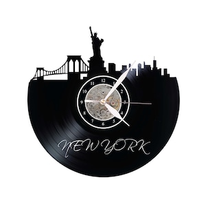 New York vinyl wall clock NY gift idea NY decor
