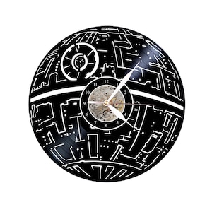 Star Wars vinyl wall clock Star Wars gift for him gifts for man Star Wars wall art star wars for father Science fiction decor