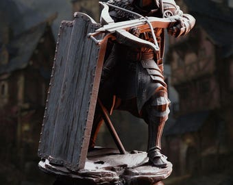 Elite Crossbow Knight - Erik of the Scarlett Road - D&D PF2e - Paint Ready Mini