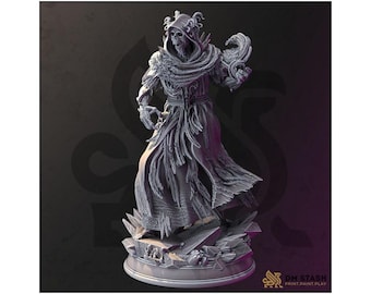 Frozen Lich Miniature - Thirazar - D&D | PF2e | TTRPG - 3D Printed Resin