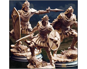 Dark Cultist Warriors - Seroca's Devout - Elf Fighter - D&D | PF2e | TTRPG - 3D Printed Resin - 3 Paint Ready Minis