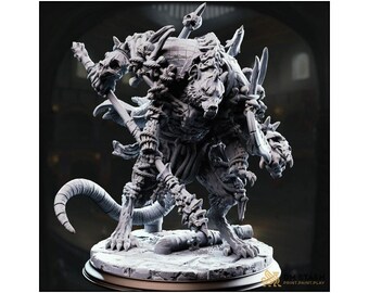 Rat King Miniature - Königsratte - D&D | PF2e | TTRPG - 3D Printed Resin