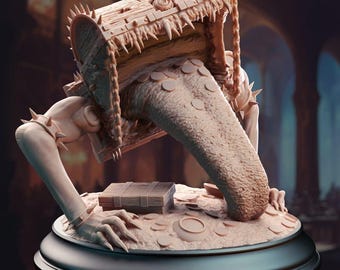 Mimic - Mimic do Tesouro - Monstro - D&D | PF2e | RPG de Mesa - Miniatura impressa em 3D em resina - Pronta para pintar