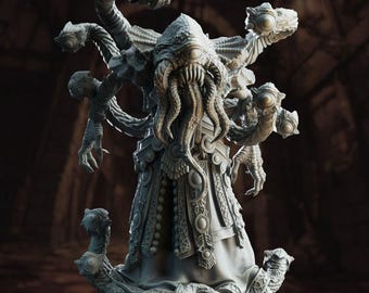 Flayer Hybrid Monster - Elthakar the Reborn - Flayer Hybrid Monster - D&D | PF2e | TTRPG - 3D Printed Resin - Paint Ready Mini